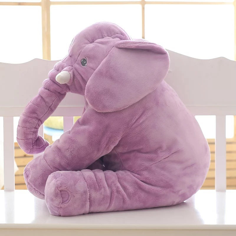 Coussin peluche éléphant pour bébé – Coussin doux en peluche pour repos et confort | Sulvida