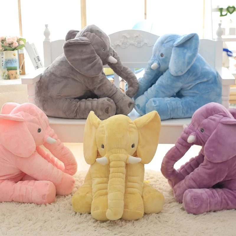 Coussin peluche éléphant pour bébé – Coussin doux en peluche pour repos et confort | Sulvida