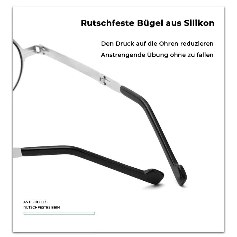Lunettes de lecture pliables avec filtre anti-lumière bleue, monture ronde en titane, ultralégères et pliables, lunettes pour presbytie avec étui, de Plano à +4.0 | Sulvida