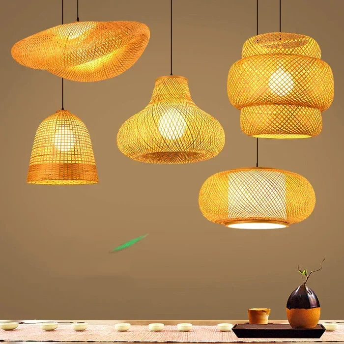 Suspension en rotin tressé à la main – Éclairage naturel pour une ambiance chaleureuse | Sulvida