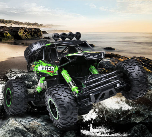 Monster truck télécommandé RC 4x4 tout-terrain avec pneus en caoutchouc pour enfants et adultes | Sulvida