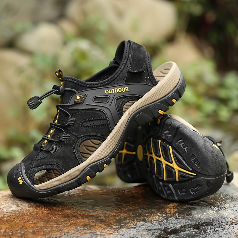 Sandales outdoor pour hommes avec doublure respirante et embout renforcé – Chaussures d’été confortables pour la randonnée et la plage, pour hommes actifs | Sulvida