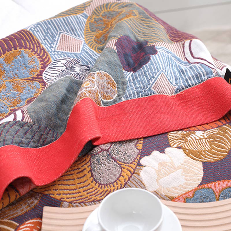 Couette matelassée en gaze de coton rayée, double face et réversible, couverture ou drap d’été respirant et léger pour lit double ou king size | Sulvida