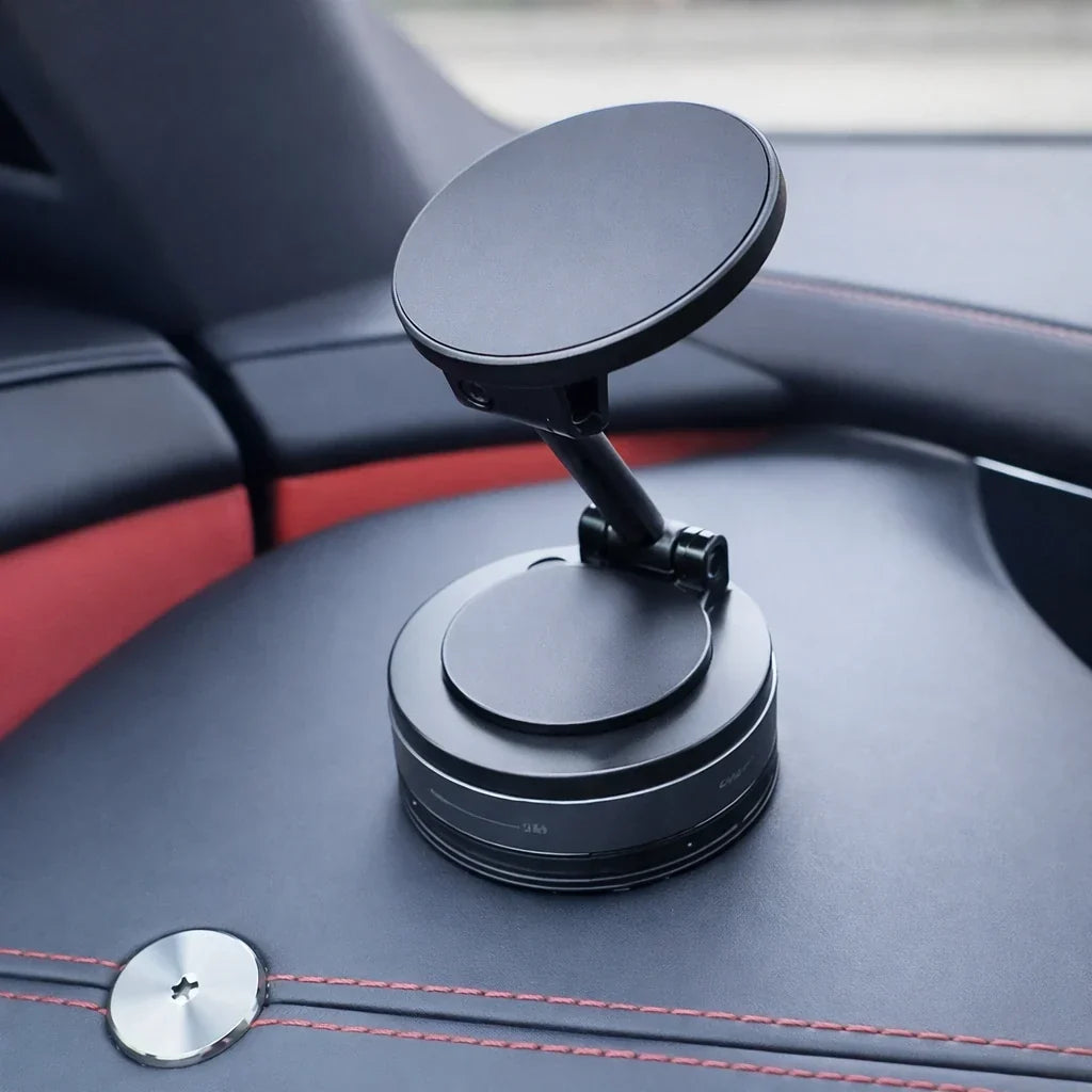 Support de téléphone magnétique avec ventouse à vide — Adhérence renforcée et mouvement libre pour une utilisation mains libres sécurisée en voiture | Sulvida