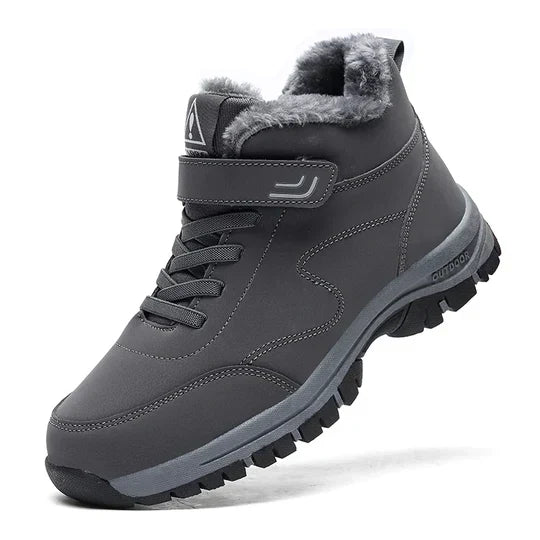 Bottes d’hiver ergonomiques unisexes noires, rouges et grises – déperlantes, soulageant la douleur et chauffantes jusqu’à -25°C – chaussures de marche confortables pour femmes et hommes | Sulvida