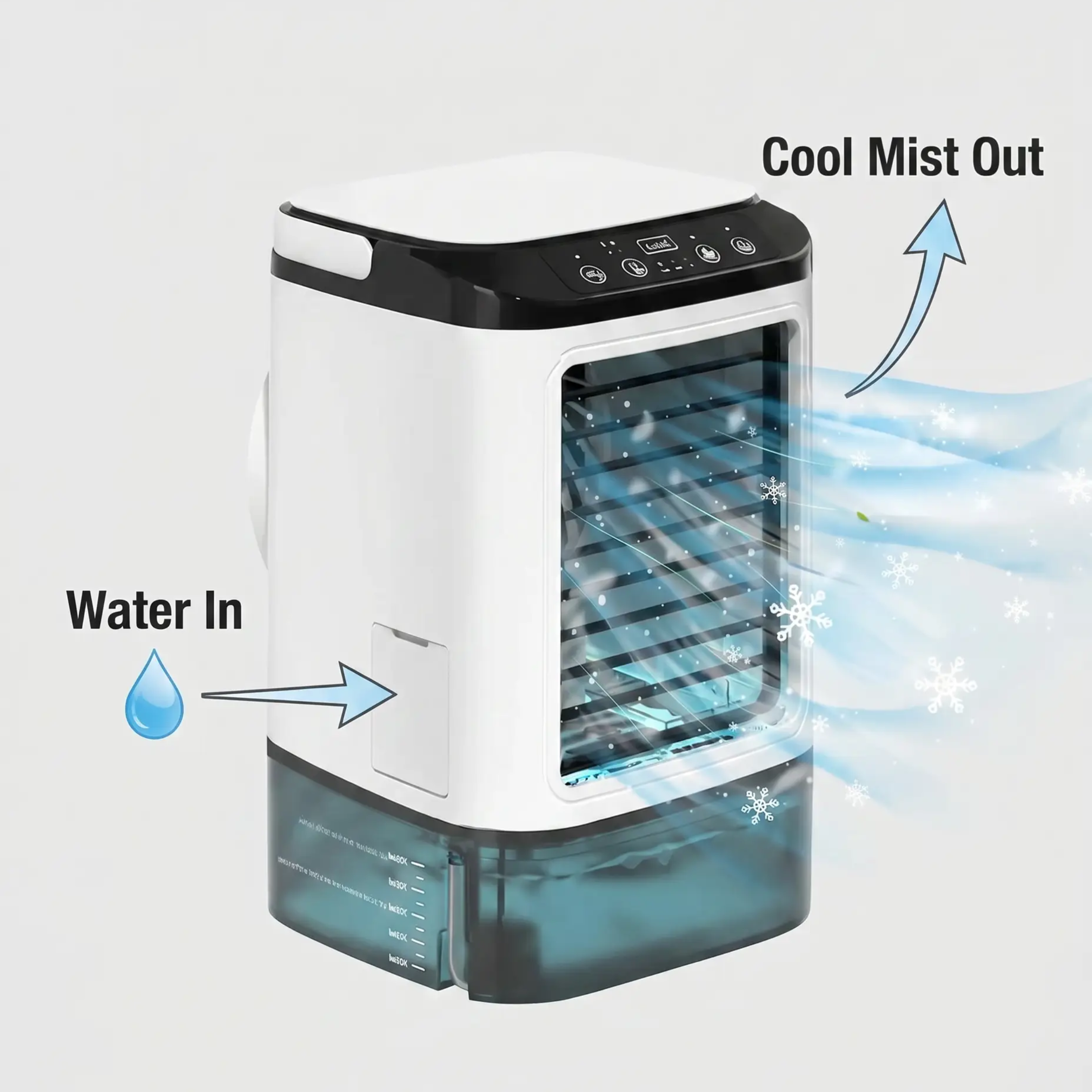 Refroidisseur d’Air Portable avec Technologie Ultrasonique et 3 Vitesses pour Maison et Bureau | Sulvida