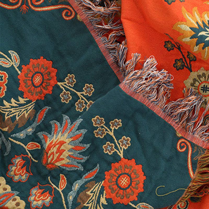Quilt réversible à motif floral, couette légère et respirante, double face et multifonction, de 150x200 à 230x250 cm, pour toutes les saisons | Sulvida
