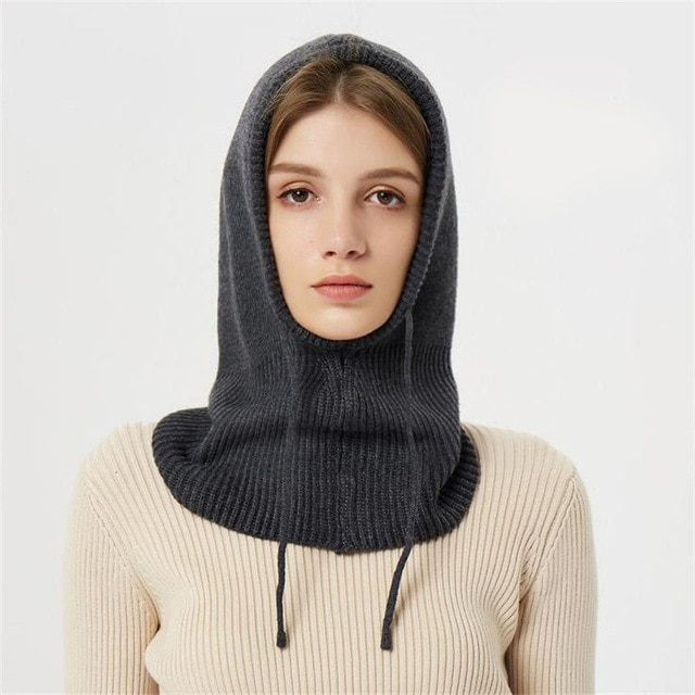 Gebreide Wintermuts met Verstelbare Capuchon – Warme Beanie voor Herfst en Winter | Sulvida
