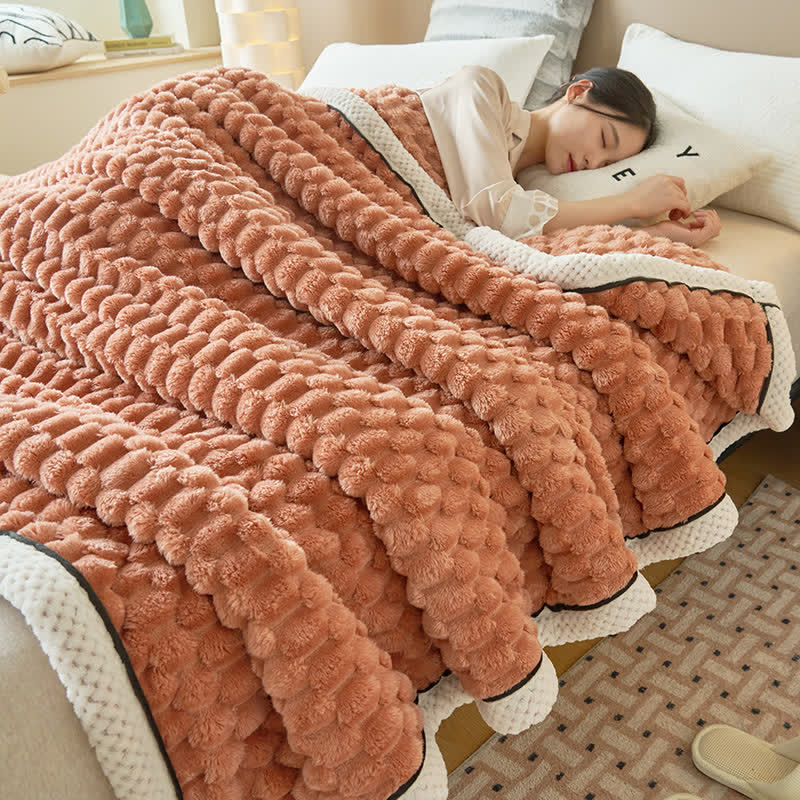 Plaid réversible en polaire corail épaisse – Polyester doux pour canapé et lit – Disponible en 8 couleurs et 2 tailles | Sulvida