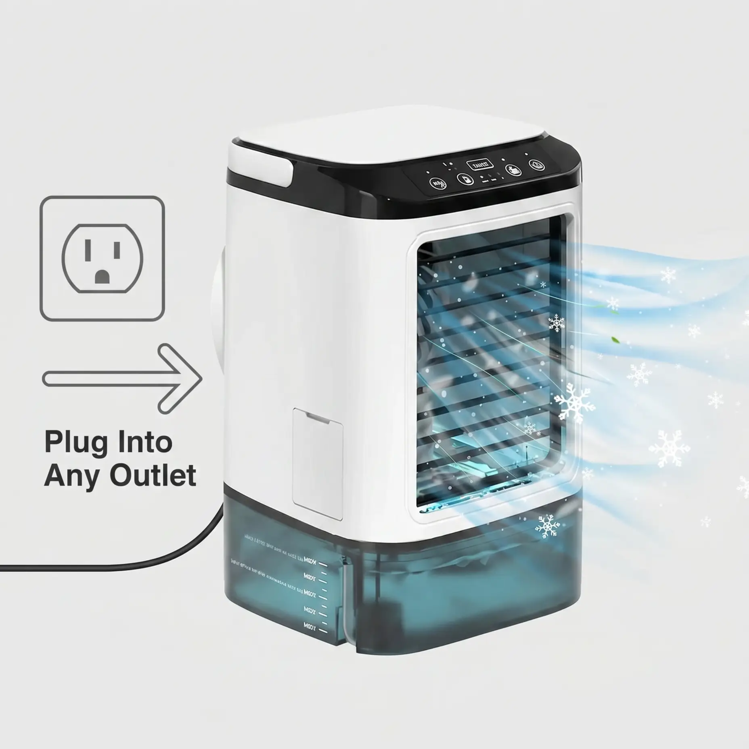 Refroidisseur d’Air Portable avec Technologie Ultrasonique et 3 Vitesses pour Maison et Bureau | Sulvida