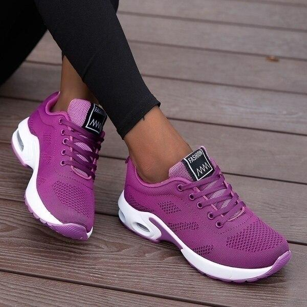 Chaussures de course orthopédiques pour femmes avec semelle renforcée et absorption des chocs pour soulager l’épine calcanéenne ainsi que les douleurs aux pieds et aux genoux | Sulvida