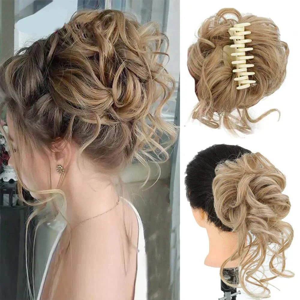 Chignon Clip-in avec Volume et Boucles pour Effet Plein – Postiche Instantané 18 Couleurs | Sulvida