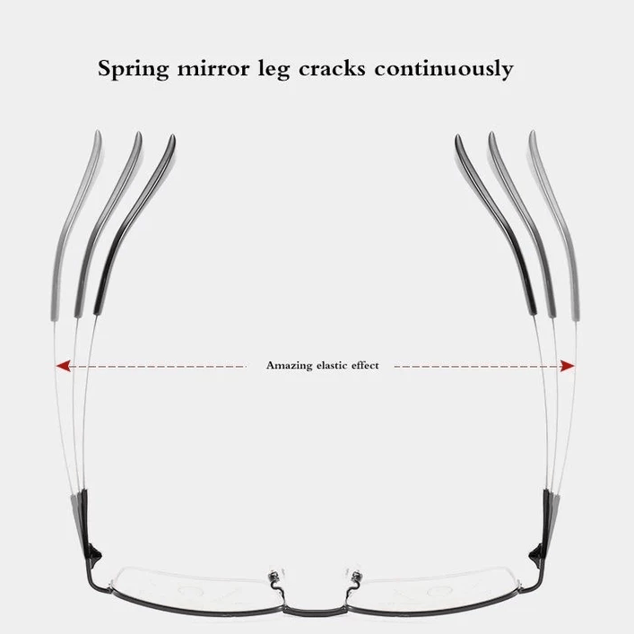 Lunettes de lecture progressives à monture multifocale en titane pour voir de loin et de près, avec verres en polycarbonate, unisexes | Sulvida