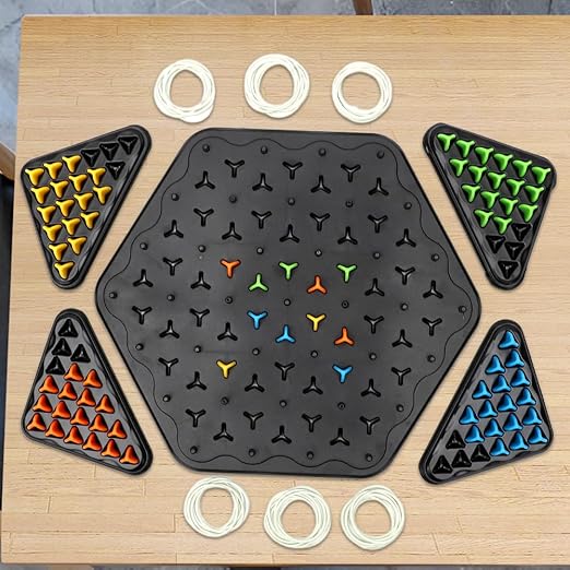 Jeu de réflexion avec élastiques – Jeu de stratégie avec élastiques et picots pour enfants et adultes – Jeu éducatif de société pour développer la logique et la résolution de problèmes | Sulvida