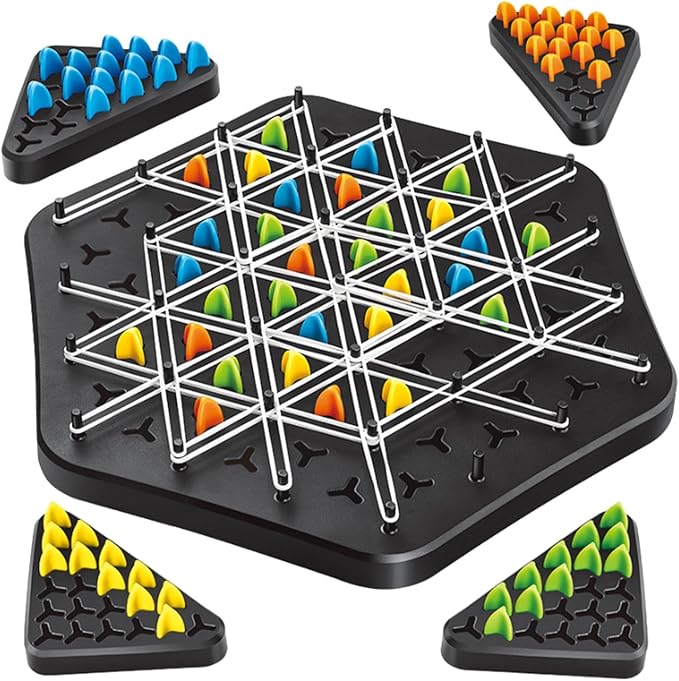 Jeu de réflexion avec élastiques – Jeu de stratégie avec élastiques et picots pour enfants et adultes – Jeu éducatif de société pour développer la logique et la résolution de problèmes | Sulvida