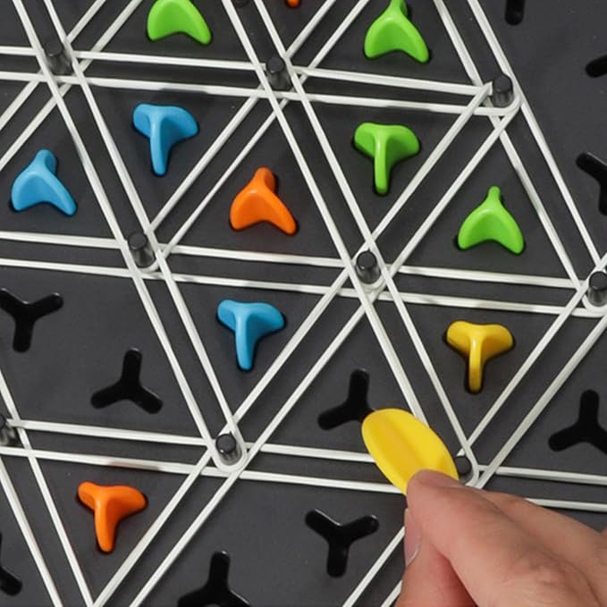 Jeu de réflexion avec élastiques – Jeu de stratégie avec élastiques et picots pour enfants et adultes – Jeu éducatif de société pour développer la logique et la résolution de problèmes | Sulvida