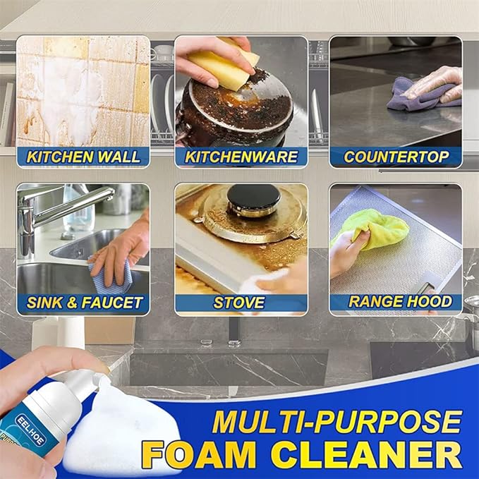 Nettoyant moussant universel multisurface pour la cuisine, la salle de bains et la voiture – puissant dégraissant et détachant pour toutes les surfaces | Sulvida