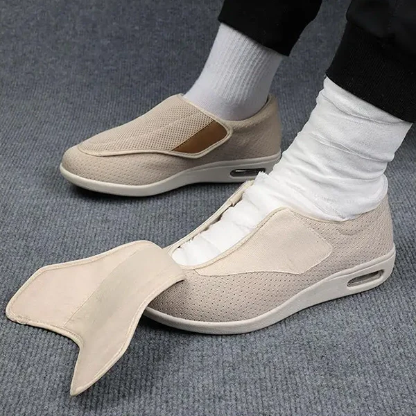 Chaussures pour personnes diabétiques aux pieds gonflés, avec soutien orthopédique et doublure respirante, ajustables et confortables, chaussures de marche pour femmes et hommes | Sulvida