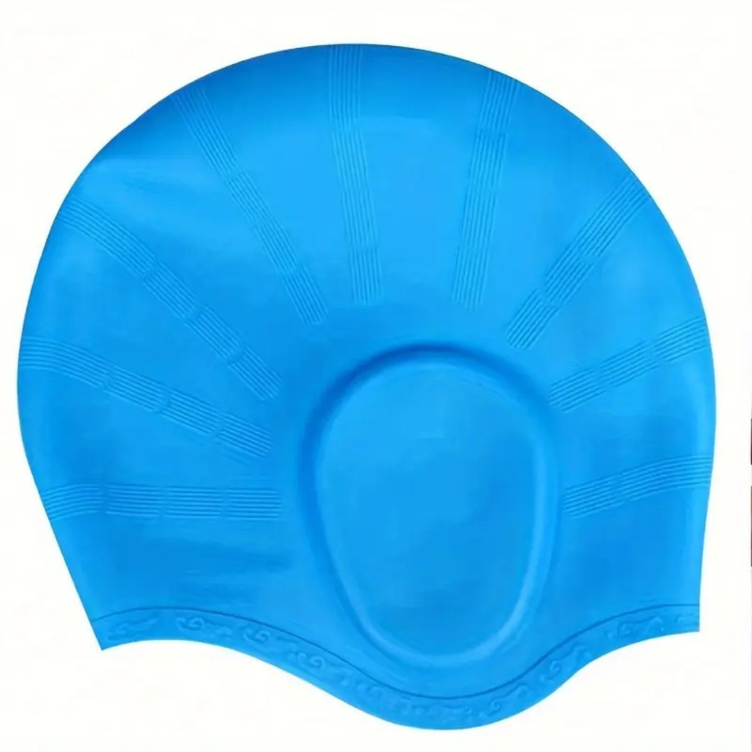 Bonnet de bain en silicone avec protection des oreilles – Étanche et confortable pour adultes | Sulvida