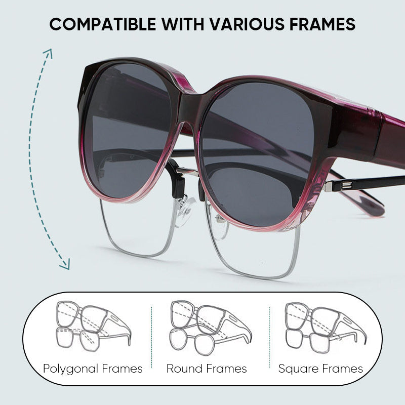 Lunettes de Vue de Surfaçage avec Verres Polarisés UV400 Design Œil de Chat – Lunettes de Surfaçage par-dessus vos Lunettes Normales | Sulvida