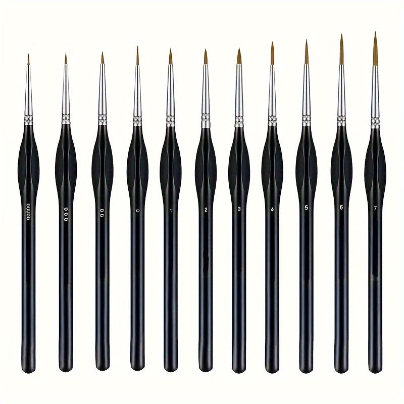 Set de pinceaux de précision pour les travaux de peinture minutieux – pinceaux professionnels à poils synthétiques et manche ergonomique | Sulvida