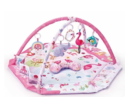 Tapis de jeu bébé 8-en-1 avec stimulation sensorielle – Tapis de développement doux avec jouets amovibles pour bébés dès 0 mois | Tapis de jeu multifonction avec miroir et hochet | Sulvida