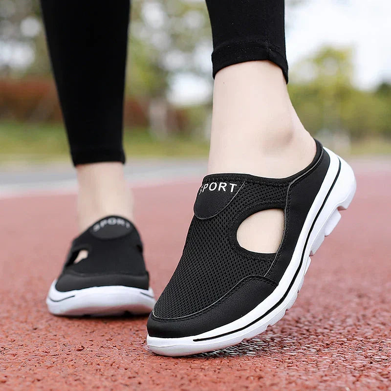 Mocassins orthopédiques à talon ouvert – Confort respirant en mesh pour intérieur et extérieur | Sulvida