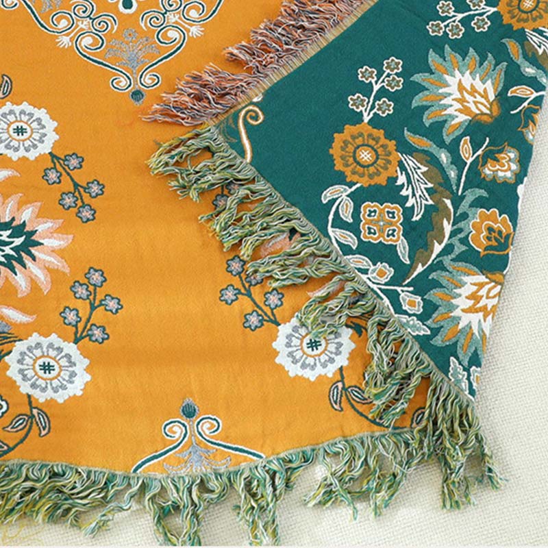 Quilt réversible à motif floral, couette légère et respirante, double face et multifonction, de 150x200 à 230x250 cm, pour toutes les saisons | Sulvida