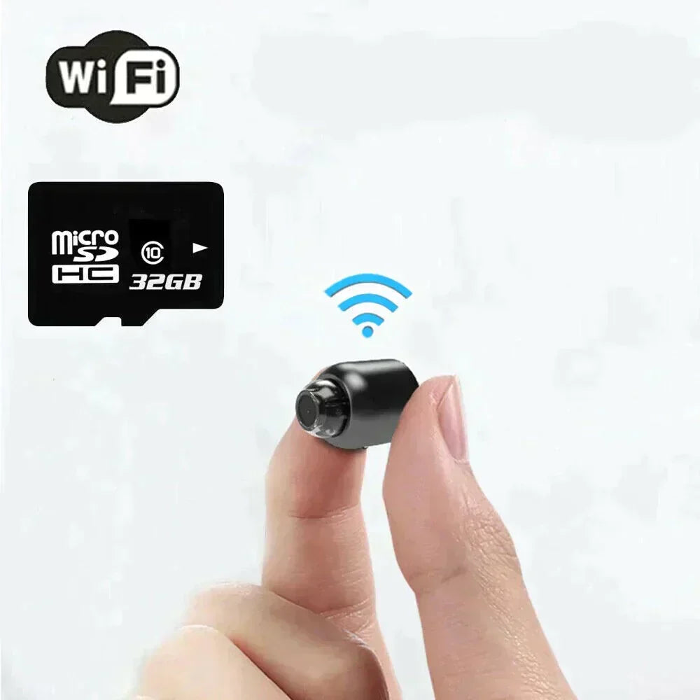 Caméra de sécurité WiFi compacte – Full HD 1080p avec objectif grand angle 120°, vision nocturne, détecteur de mouvement et audio bidirectionnel pour surveillance mondiale | Sulvida