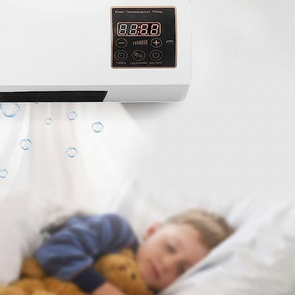 Unité de climatisation murale multifonction avec minuterie et moteur silencieux pour la maison – Refroidissement, chauffage, ventilation et déshumidification 4-en-1 | Sulvida