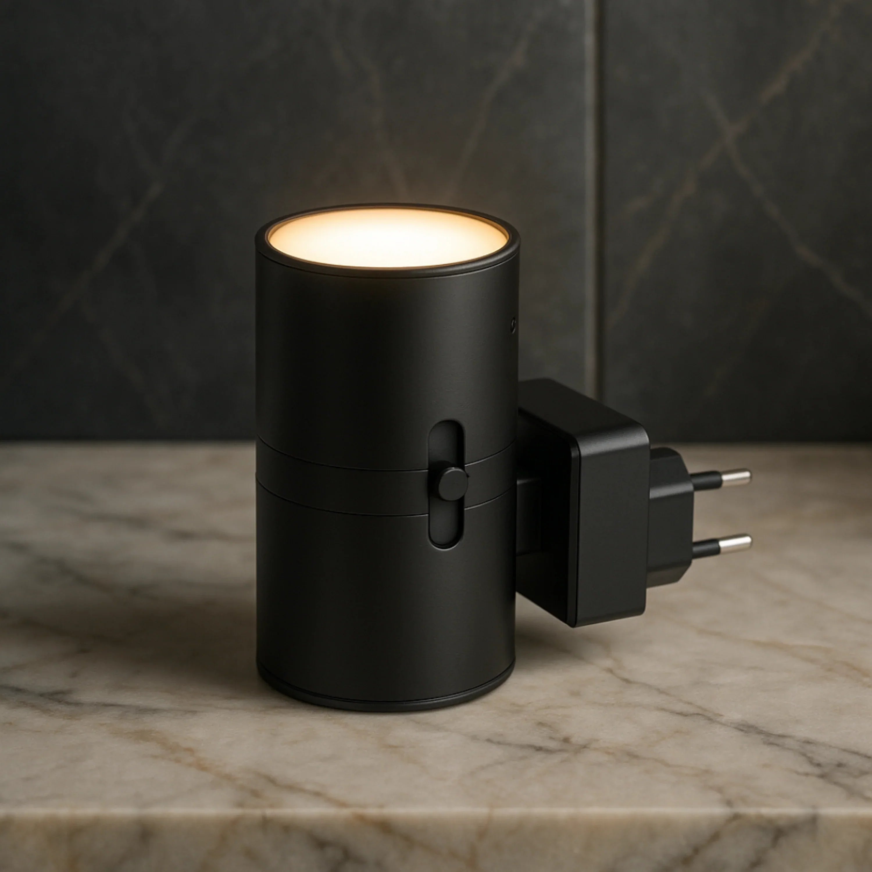 Veilleuse à intensité réglable avec commande tactile, prise et LED pour chambre, couloir, chambre d’enfant et table de chevet – Lampe murale avec capteur de luminosité et lumière blanc chaud | Sulvida