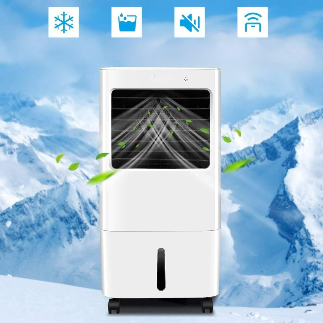 Mobiele Aircooler met Afstandsbediening 10L Watertank Verdampingskoeler voor Thuis Slaapkamer Kantoor 450m³/u | Sulvida