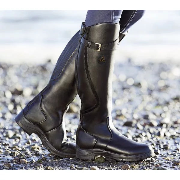 Bottes d’hiver en cuir imperméables pour femmes et hommes – chaussures de randonnée chaudes et doublées avec semelle en caoutchouc antidérapante et soutien orthopédique | Sulvida