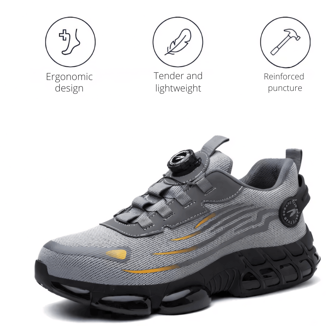 Chaussures de travail professionnelles avec soutien orthopédique et semelle antidérapante – Chaussures de sécurité pour hommes et femmes – Chaussures confortables avec embout large et mousse à mémoire pour longues journées de travail | Sulvida