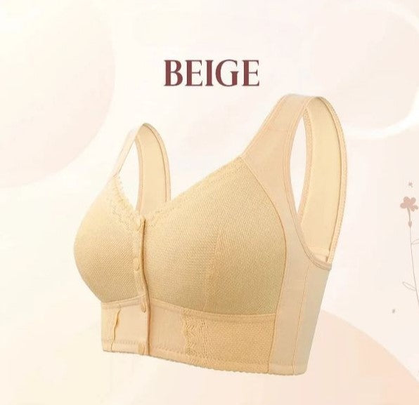 Soutien-gorge à fermeture avant en coton doux, respirant, soutien confortable pour usage quotidien | Sulvida