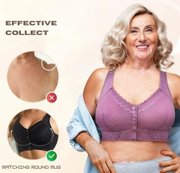 Soutien-gorge à fermeture avant en coton doux, respirant, soutien confortable pour usage quotidien | Sulvida