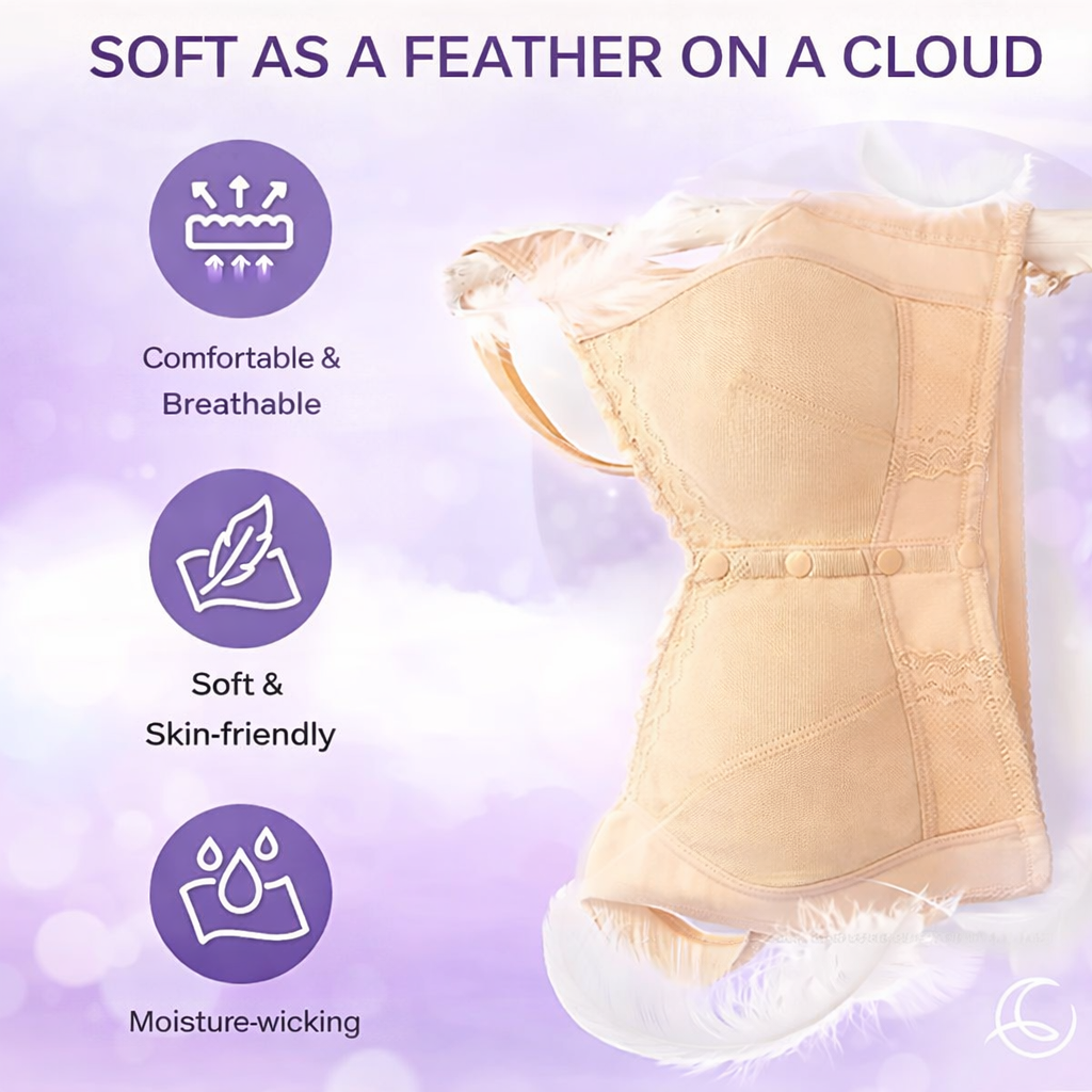 Soutien-gorge à fermeture avant en coton doux, respirant, soutien confortable pour usage quotidien | Sulvida