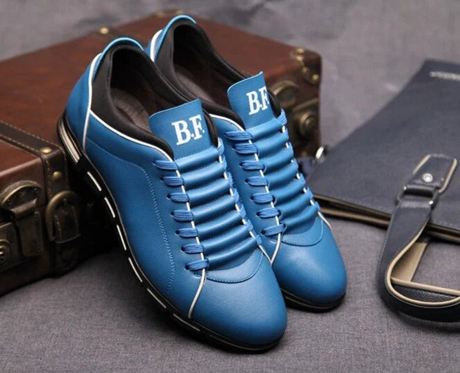 Baskets décontractées pour hommes à lacets bas, confortables et robustes – Chaussures de sport et de randonnée pour un usage quotidien, en similicuir PU et disponibles en plusieurs couleurs | Sulvida