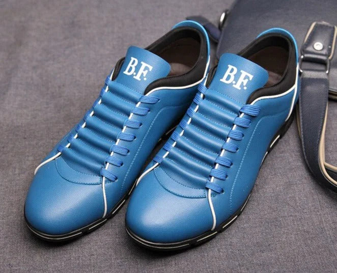 Baskets décontractées pour hommes à lacets bas, confortables et robustes – Chaussures de sport et de randonnée pour un usage quotidien, en similicuir PU et disponibles en plusieurs couleurs | Sulvida