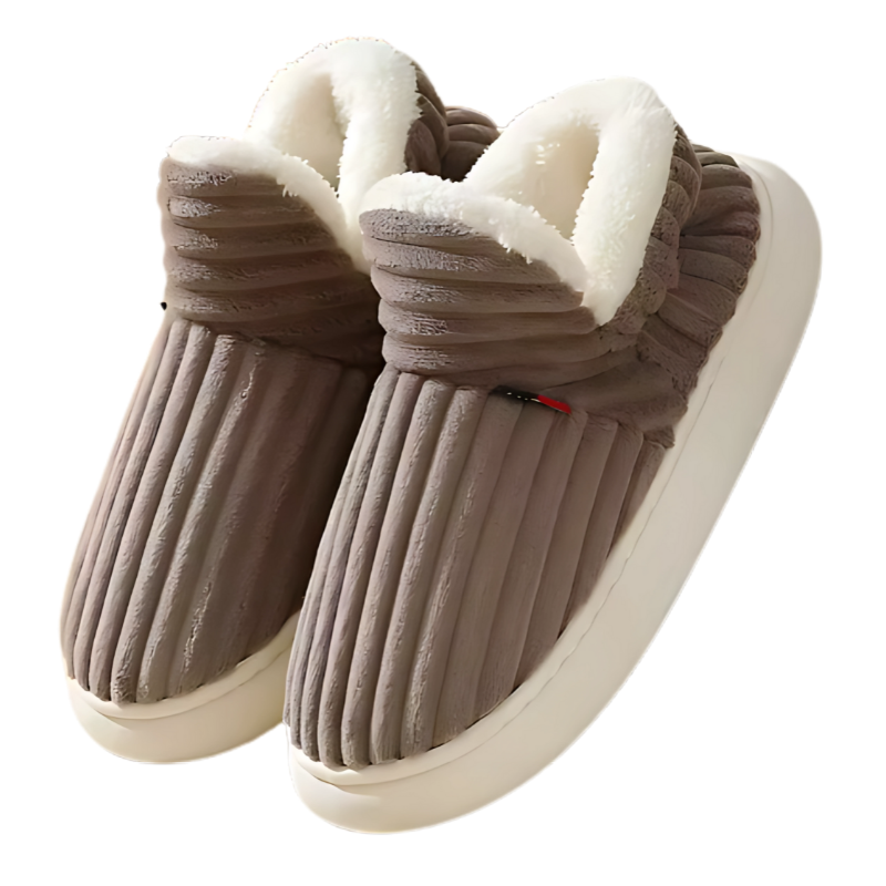 Pantoufles peluche Teddy pour femmes et hommes – Chaussons d’intérieur extra-doux pour l’hiver – Semelle antidérapante en mousse à mémoire de forme – Unisexes – Pointures 36-47 | Sulvida