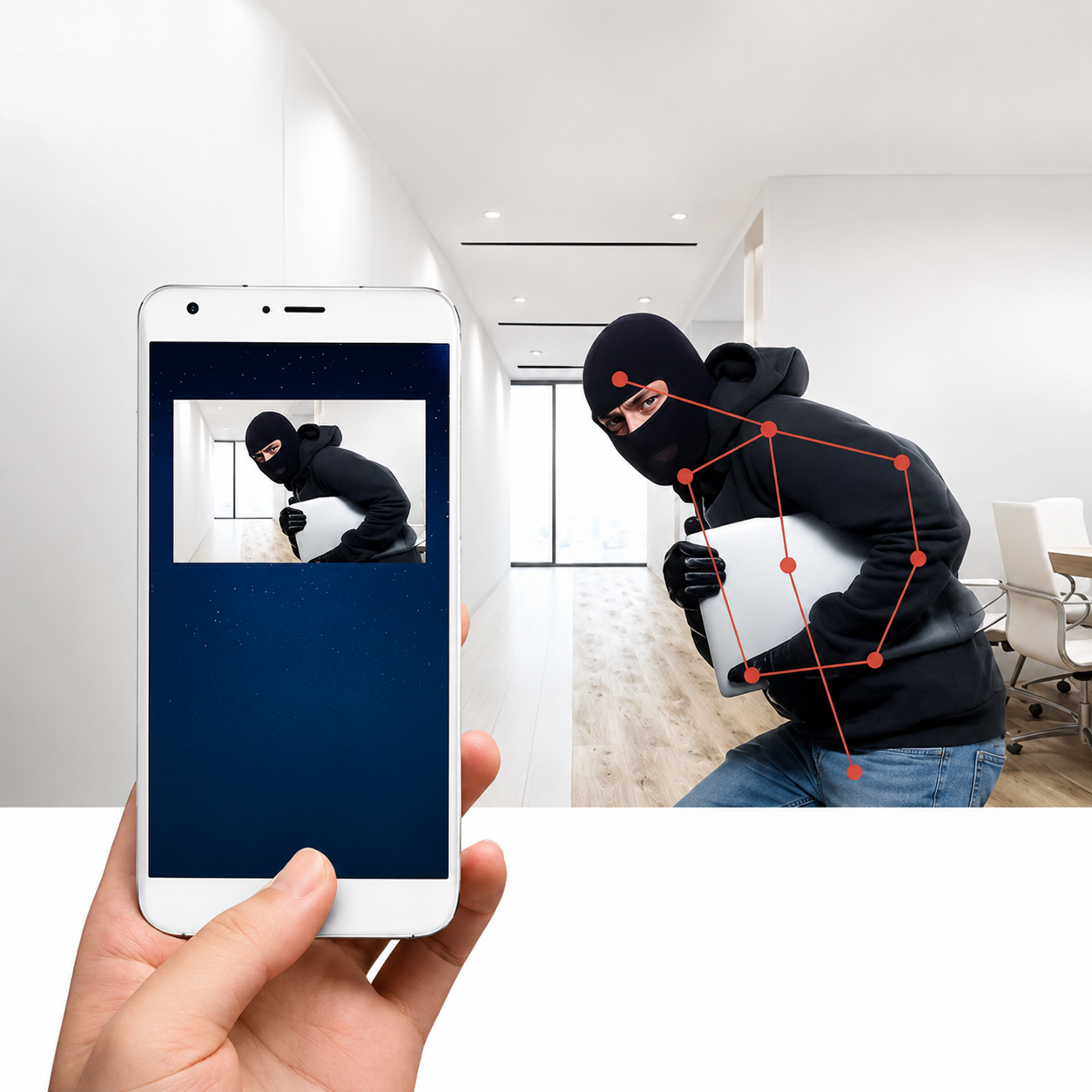 Mini caméra de sécurité compacte HD 1080P avec vision nocturne et détection de mouvement pour surveillance intérieure et extérieure, sans fil et facile à installer | Sulvida