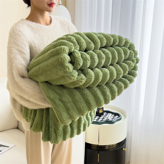 Plaid en peluche de luxe – Plaid ultra doux et chaud pour canapé et lit | Sulvida