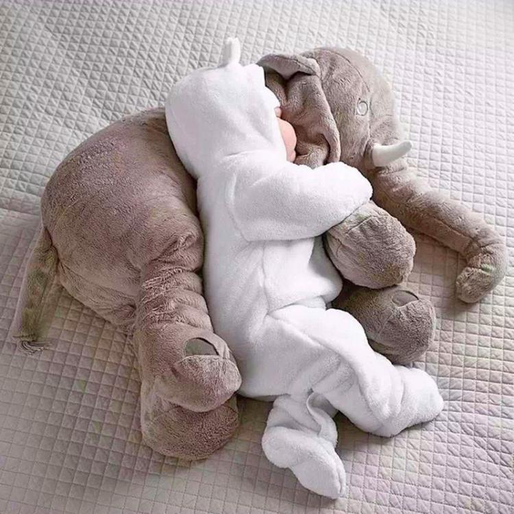 Coussin peluche éléphant pour bébé – Coussin doux en peluche pour repos et confort | Sulvida