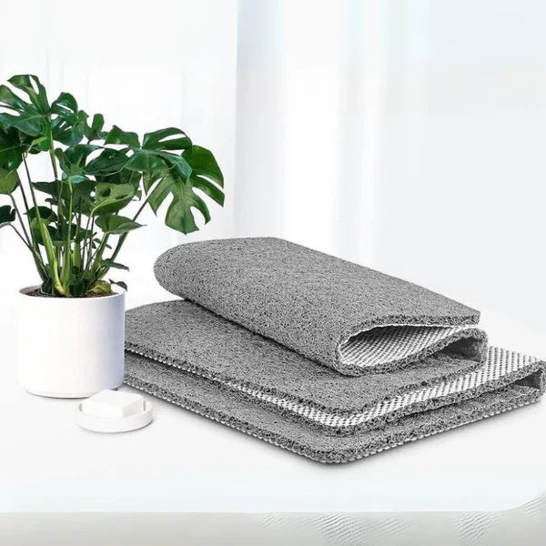 Tapis de salle de bains antidérapant avec structure de drainage à séchage rapide – Tapis de douche hygiénique pour plus de sécurité et de confort, disponible en beige, gris et blanc | Sulvida