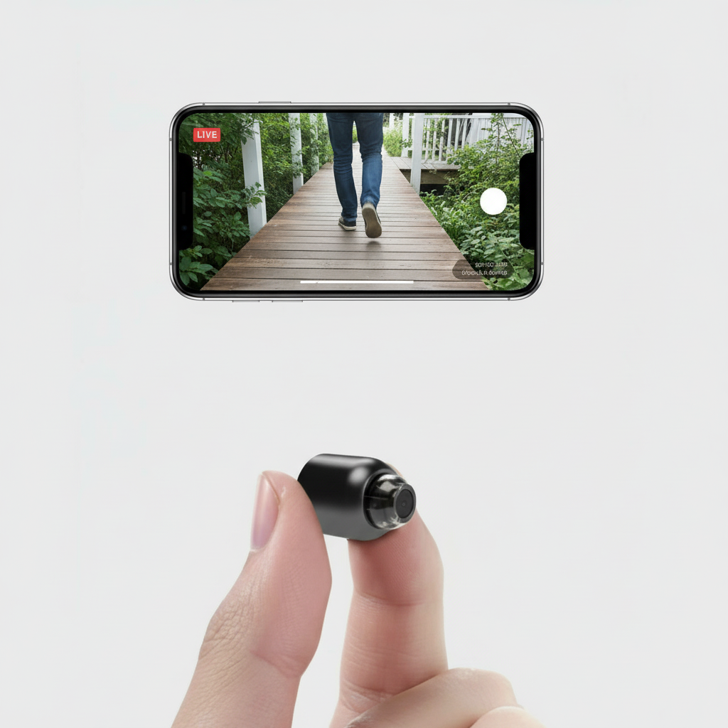 Caméra de sécurité WiFi compacte – Full HD 1080p avec objectif grand angle 120°, vision nocturne, détecteur de mouvement et audio bidirectionnel pour surveillance mondiale | Sulvida