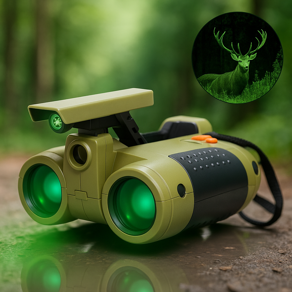Jumelles avec vision nocturne pour enfants 4x30 grossissement, robustes et étanches, outil de découverte outdoor | Sulvida