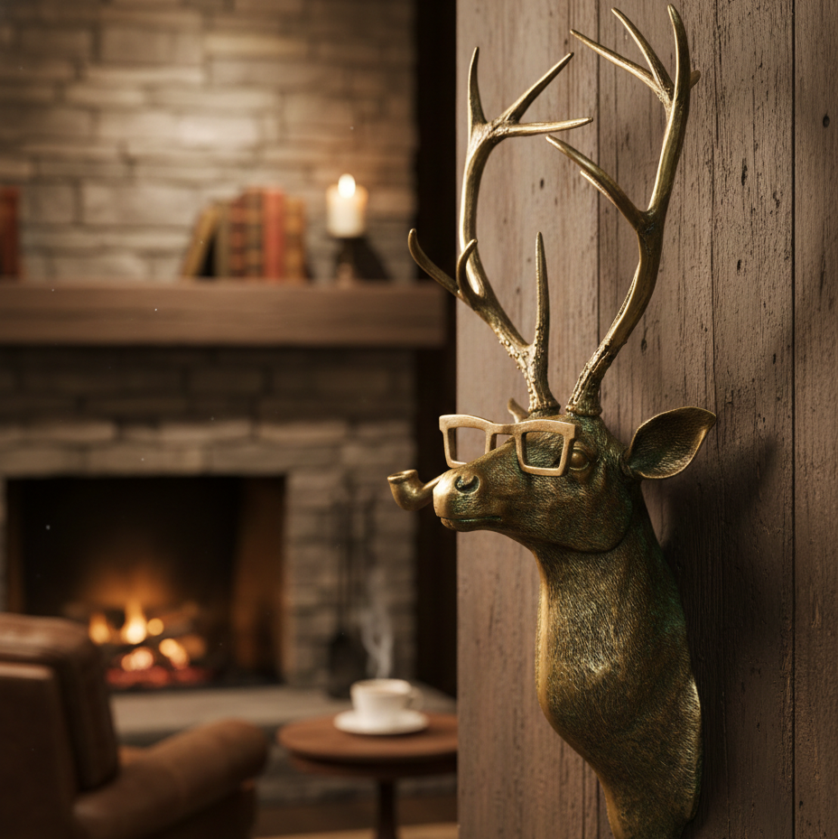 Décoration Murale Bois de Cerf Frankie – Design Sculptural Moderne – Décor Cerf pour Salon & Entrée | Sulvida