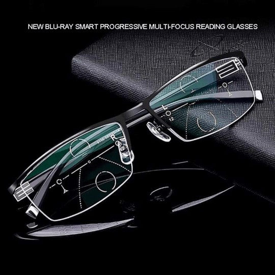 Lunettes de lecture multifocales avec verres progressifs | Anti-reflet & protection UV | Correction variable pour loin et près | Sulvida