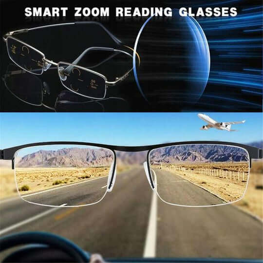 Lunettes de lecture multifocales avec verres progressifs | Anti-reflet & protection UV | Correction variable pour loin et près | Sulvida