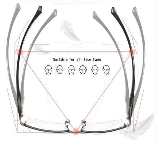 Lunettes de lecture multifocales avec verres progressifs | Anti-reflet & protection UV | Correction variable pour loin et près | Sulvida